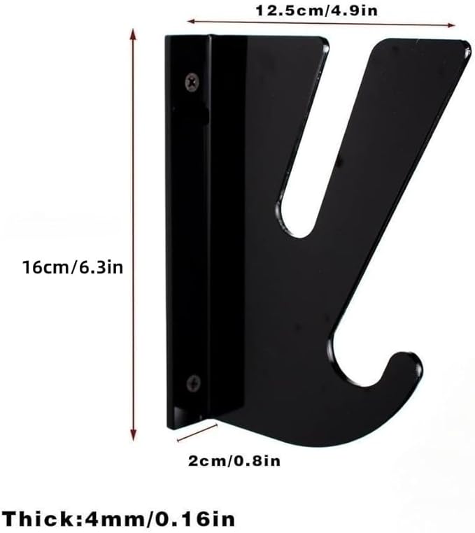 Lixada Wall-Mounted Display Rack for Skateboards,Rack for Skis with Storage Hooks 2PCS