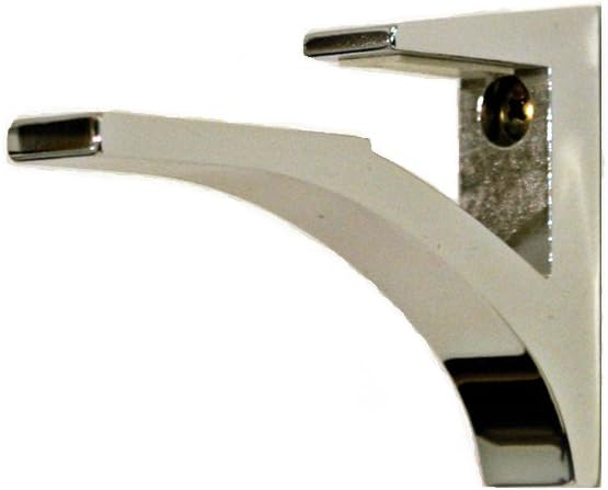 Spancraft Clear Floating Glass Shelf 10" X 27" in Chrome