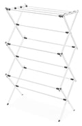 Whitmor Expandable Clothes Drying Rack: 3 Tier Laundry Drying Rack, Collapsible Drying Rack Clothing, Portable Space Saving Clothing Rack for Indoor Outdoor, 14.50" L x 35.5" W x 45.2" H, White