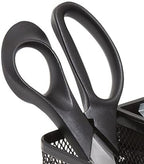 TRU RED Wire Mesh Desktop Organizer, 7‑Compartment Accessory Holder, Matte Black, 2‑Pack – Office Desk Storage
