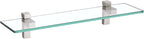 KES Bathroom Shelf Tempered Glass Shelf, Bathroom Wall Shelves with 20 Inch Rectangular Glass (8mm Thick) Wall Mount Brushed Nickel, BGS3201-2