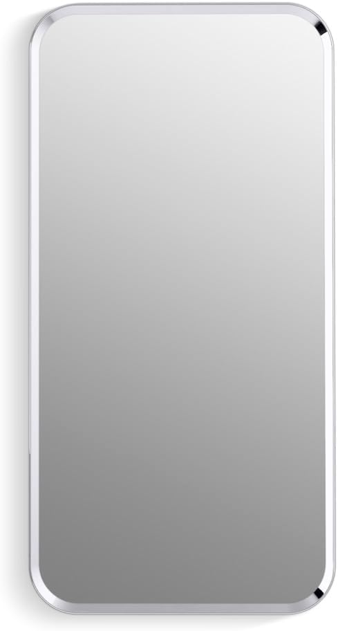 Kohler 35569-CPL Verdera® Framed Bathroom Medicine Cabinet with Mirror, Rectangle Design, Adjustable Shelves, Bathroom Storage, 15 in. W x 30 in. H, Polished Chrome