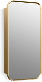 Kohler 35569-BGL Verdera® Framed Bathroom Medicine Cabinet with Mirror, Rectangle Design, Adjustable Shelves, Bathroom Storage, 15 in. W x 30 in. H, Moderne Brushed Gold