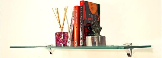 Spancraft Glass C-10x48-Black Cardinal Glass Shelf, Black, 10" x 48"