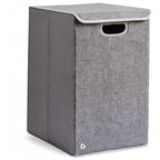 Munchkin Laundry Hamper for Baby and Kids, Collapsible Nursery Organizer with Lid, Grey