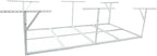 Heavy-Duty Overhead Garage Storage Rack, White, Steel, Adjustable Height, Ceiling Mount (White, 96 in. L x 48 in. W x 22-40 in. H)