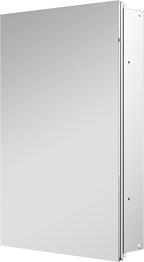 Medicine Cabinet with Mirror, 20x30 inch Bathroom Cabinet, Assembly Needed, Aluminum Surface Mount or Recessed Wall Cabinet, Adjustable Glass Shelves, Suitable for Bathroom Bedroom