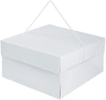 Hat Boxes with Handles - White - 14" x 14" x 7" - Case of 25 - Sturdy White Cardboard Hat Box with Handles - Premium Cardboard Hat Boxes with Lids for Secure Storage - Elegant Hat Box Solution