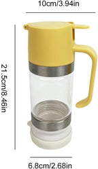 Honey Dispenser No Drip,12OZ Glass Honey Jar with Handle,Syrup Dispenser for Coffee or Tea,Mess Free Honey-Dispenser for Maple Syrup, Honey-Container (Black)