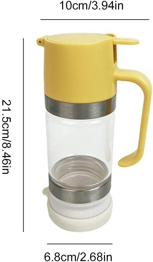 Honey Dispenser No Drip,12OZ Glass Honey Jar with Handle,Syrup Dispenser for Coffee or Tea,Mess Free Honey-Dispenser for Maple Syrup, Honey-Container (Black)
