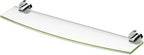 Gatco 4636 Glam Glass Shelf, 20 Inch, Chrome / Wall Mounted 20.13" X 5.50" Tempered Curved Glass Shelf