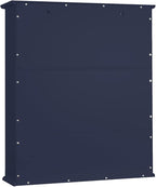 TaoHFE Blue Medicine Cabinet with Mirror, 2 Doors & 3 Open Shelves - Wall Mounted Wooden Storage Cabinet for Bathroom, Laundry or Kitchen