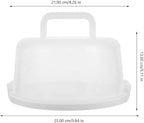 Hemoton Reusable Cake Box 9.84X8.26X5.11 Inch Portable Cake Carrier with Lid and Handle for Bread Storage and Transport