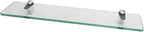 XVL Tempered Glass Shelf Bathroom 20 Inches Wall Mount Rectangular Shelves,Chrome GS3004BM-2