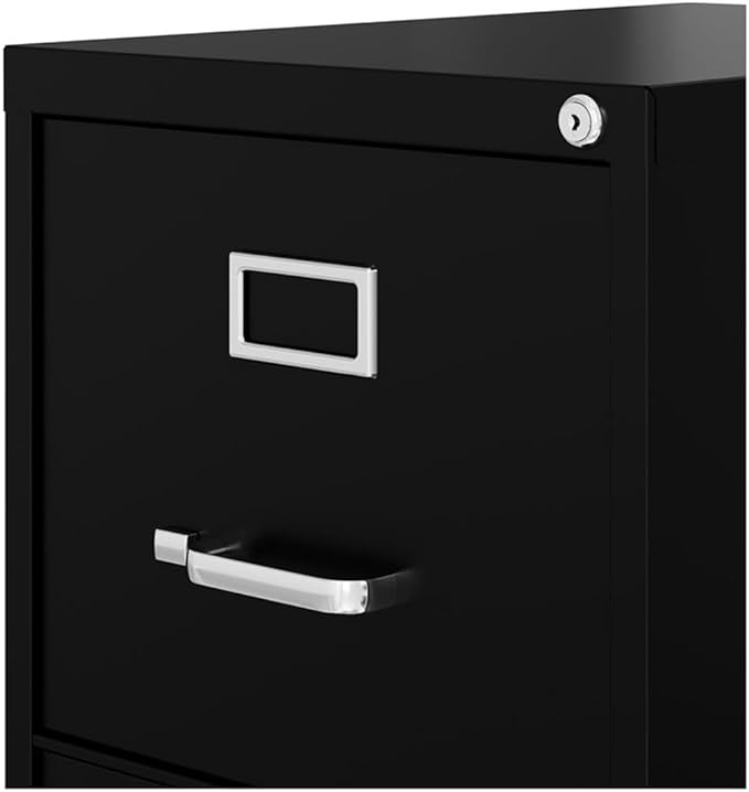 Lorell LLR42291 2-Drawer Vertical File, 15" x 22" x 28, Black