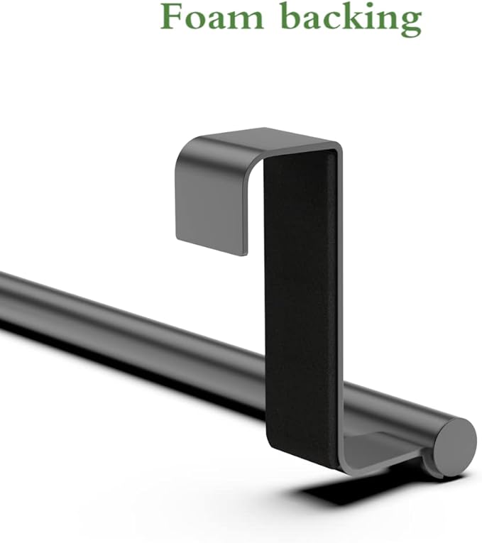 Towel Rack for Cabinet, Strong Steel Kitchen Over Cabinet Towel Bar Holder, 9" Wide - 2 Pack - Black