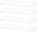 4pcs Medicine Cabinet Shelf Replacement, 13x1.18in/33x7.6cm Wall Mount Acrylic Shelves Board Storage 13 inch Shelving Replacemnt for Bathroom Kitchen Living Room Organizer (Clear)