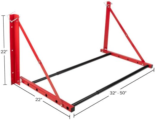 Tire Rack - 32 to 50in Adjustable Tire Storage Rack - Wall Mounted Garage Shelving for Seasonal Tires - 300lb Capacity - Car Accessories by Stalwart
