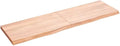 vidaXL Bathroom Countertop - Versatile Solid Oak Wood, Ready-to-use Varnished Finish, Light Brown, 55.1"x15.7"x(0.8"-1.6"), Handmade Live Edge Desk/Table/Shelf/Cabinet Top