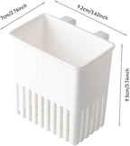 Utensils Holder, Cutlery Drying Rack with Efficient Drain System, Compact Kitchen Drain Basket, Easy to Install Utensil Silverware Storage Holder for Utensil Forks Chopsticks (2PC-White)