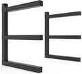 Lumber Storage Metal Rack, 3-Level Wall-Mounted Organizer and Wood Rack, Indoor & Outdoor Storage Solution for Workshop or Garage - 1 Pack