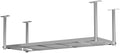 XPLKQXE Stainless Steel Ceiling Shelf, Hanging Industrial Ceiling Mount Storage Rack, Kitchen Wall Mounted Plant Stand/Wall Decor for Bar Cafe Kitchen(Silver-1lay,150x35x120cm)