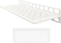 Schluter Rectangular Shelf for Tiled Walls - 4mm Thick, Floral Design, Aluminum Material, Matte White Finish - SWS1D5MBW