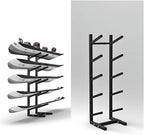 Snowboard Storage Rack,Floor-Standing ski Storage Rack, Home Gym Storage Rack, Sample Board Display Rack, Exercise mat Storage Rack (Black 35x25x136 cm/14x10x54 in)