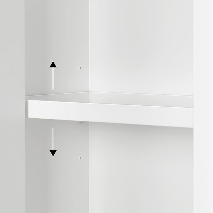 ARIEL Bathroom Wall Cabinet 26" H x 21" W x 8" D - Closed Door - White