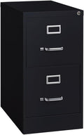 Lorell LLR42291 2-Drawer Vertical File, 15" x 22" x 28, Black