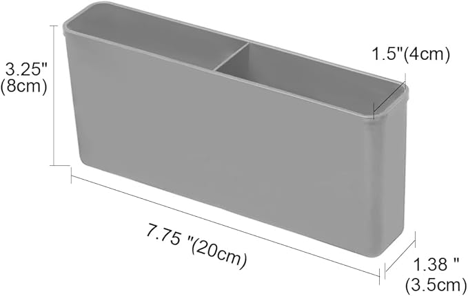 SANNO Plastic Utensil Silverware Storage Holder Caddy,Fit Kitchen Sink Drying Rack, Microfiber Dish Mat, Dish Drying Mat (Gray)