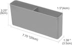 SANNO Plastic Utensil Silverware Storage Holder Caddy,Fit Kitchen Sink Drying Rack, Microfiber Dish Mat, Dish Drying Mat (Gray)