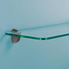 Glass Shelves - Tempered Safety Glass Shelves for Bathroom, Choose Over 20 Shelf Brackets and Multiple Shelf Sizes - Jam Style - 31.5 x 5.9 in - Anthracite Clip