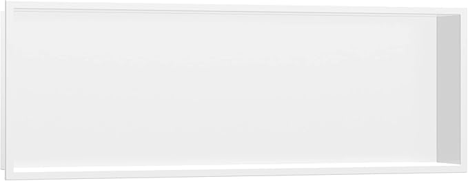 hansgrohe XtraStoris Original Recessed Wall Niche with Integrated Frame 12"x 36"x 4" in Matte White, 56067700