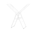 Brabantia HangOn Clothes Drying Rack | 82ft (25m) | White | Large Indoor Clothes Airer Laundry Stand with 2 Fold-Out Wings & Hanger Hooks, Folds Flat | Fits 2 Full Loads