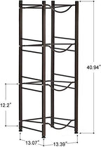 SEHERTIWY 5 Gallon Water Jug Holder Water Bottle Storage Rack, 4 tier water cooler jug rack, 5 gallon water jug stand, 5 Gallon Water Bottle Holder(4 Tier, Dark Brown)
