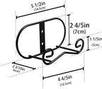 LIONWEI LIONWELI Wall Mount Plate Display Stands - 2 Pack Black Iron Easel Holders - Vertical Wall Hangers for Decorative Plates, Picture Frames, Art