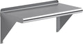 AmGood 12 in. x 24 in. Stainless Steel Wall Shelf | NSF | Metal Shelving | Garage, Laundry, Storage, Utility Room | Restaurant, Commercial Kitchen