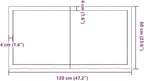 vidaXL Bathroom Countertop in Light Brown Solid Oak Wood with Varnish Finish - 47.2"x23.6"x(0.8"-1.6") Size