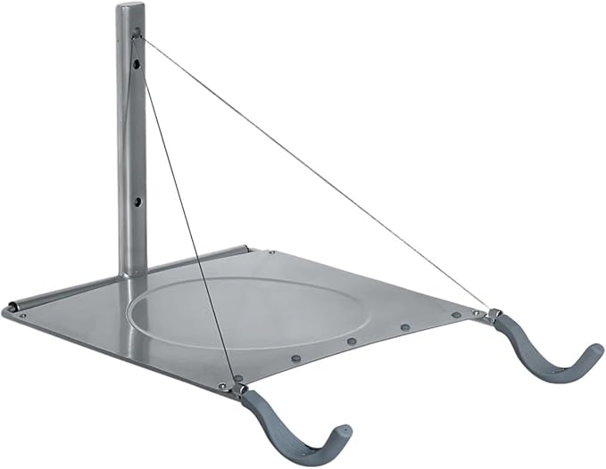 Delta Cycle 2 Bike Rack Garage - Foldable Bicycle Wall Mount Hanger with Storage Shelf Holds Up to 65 lbs