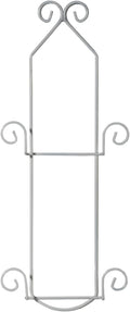 Tripar 2 Tier Vertical White Plate Rack for Collectible Plates, Plaques, Dishes, & China