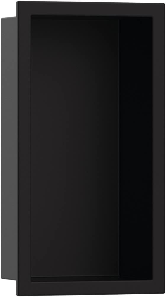hansgrohe XtraStoris Original Recessed Wall Niche with Integrated Frame 12"x 6"x 4" in Matte Black, 56057670