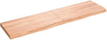 vidaXL Solid Oak Wood Bathroom Countertop, Light Brown, 47.2"x11.8"x(0.8"-1.6"), Treated Surface, Live-Edge Design, Versatile and Durable
