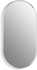 Kohler 35574-CPL Verdera® Framed Bathroom Medicine Cabinet with Mirror, Capsule Design, Mirrored Interior, Adjustable Glass Shelves, Rustproof Aluminum, 20 in. W x 40 in. H, Polished Chrome