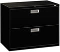 HON, H682LP, 600 Series Two-Drawer Lateral File, 36w x 18d x 28h, Black