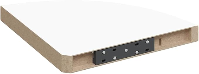 Floating Corner Shelf for Wall, White Honeycomb MDF Corner Shelves with Invisible Mounting, 13.8x13.8x1.5 Inch Display Shelf for Bathroom Bedroom Decor, Holds 11 lbs for Books Plants Photos