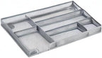 Annova Desk Drawer Organizer Tray for Office Organization - Metal Mesh - Storage Tray with Dividers for Pens, Desktop Accessories, Bathroom, Kitchen, Makeup and Office Supplies (Small, Silver)