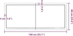 vidaXL Handmade Bathroom Countertop in Treated Solid Oak with Live Edge - Versatile Use as Vanity/Desk/Table Top - Ready-to-use Light Brown Finish, 55.1"x23.6"x(0.8"-2.4")
