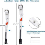 Adjustable Bicycle Kickstand, Bike Side Support Kick Stand for 22 24 26 Inch Mountain Bike and 700 Road Bike
