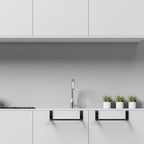 Towel Rack for Cabinet, Strong Steel Kitchen Over Cabinet Towel Bar Holder, 9" Wide - 2 Pack - Black